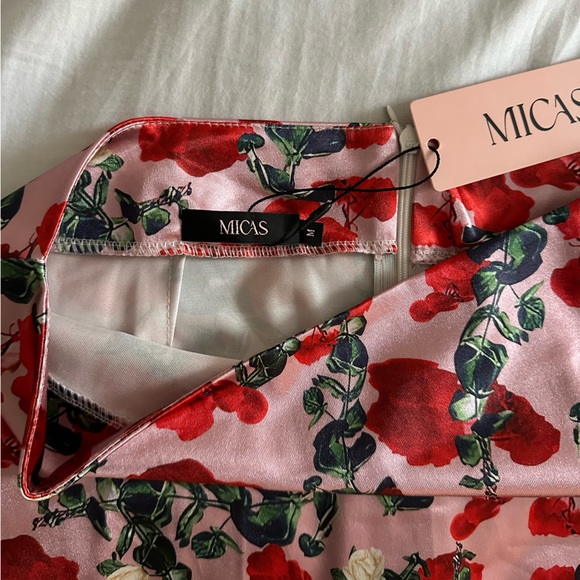 Micas Floral Print Satin Maxi Skirt - Picture 3 of 4
